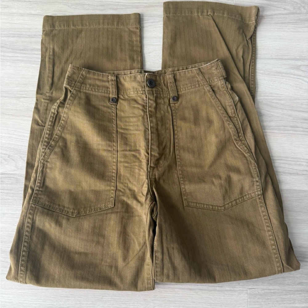 Olive Green Madewell Wide Leg Pants